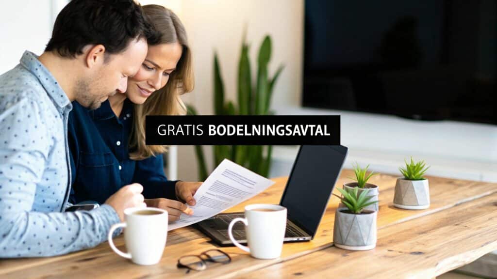 Bodelningsavtal mall gratis – så använder du den rättssäkert